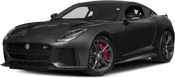 Dark Gray Jaguar F-Type SVR Sports Car PNG Transparent Background