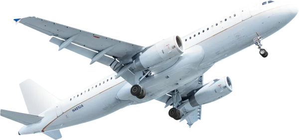 White Passenger Airplane in Flight PNG Transparent