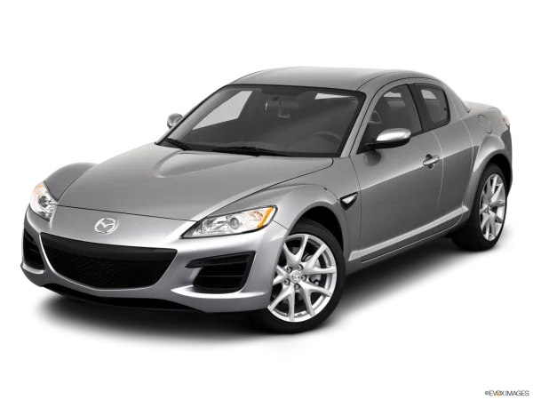 Silver Mazda RX-8 Car PNG Transparent Background