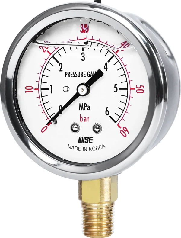 Industrial Pressure Gauge PNG Transparent Background
