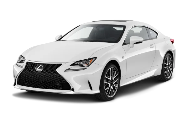 White Lexus RC F Coupe PNG Transparent Background