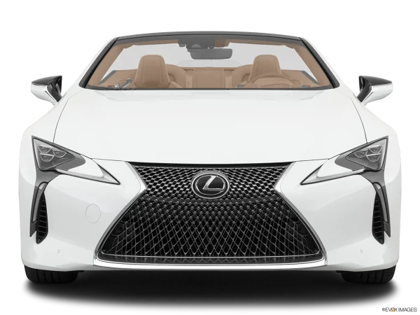 White Lexus LC 500 Convertible Front View PNG