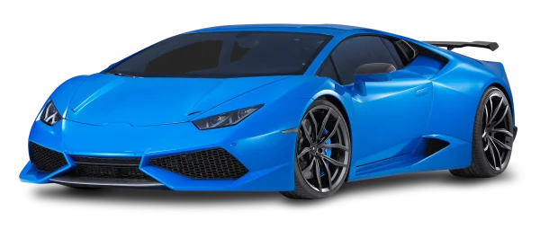 Vibrant Blue Sports Car PNG Transparent Background