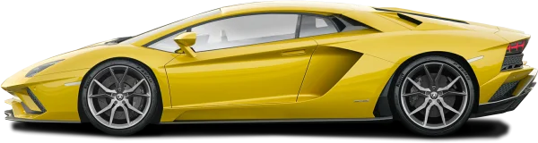 Yellow Lamborghini Aventador PNG Transparent Background