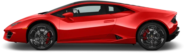 Red Lamborghini Huracán Side View PNG