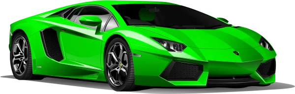 Green Sports Car Transparent Background PNG