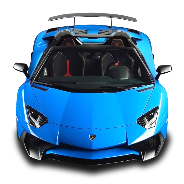 Blue Lamborghini Aventador Roadster PNG