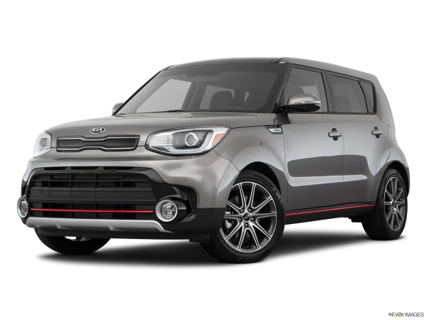 Grey Kia Soul Car PNG Transparent Background