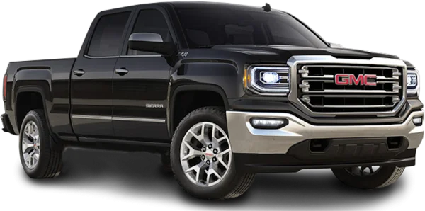 Black GMC Sierra Pickup Truck PNG Transparent Background