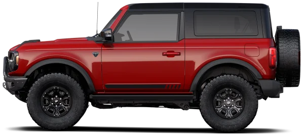 Red Ford Bronco 2-Door SUV PNG Transparent Background