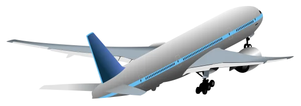 Commercial Passenger Airplane Taking Off PNG Transparent