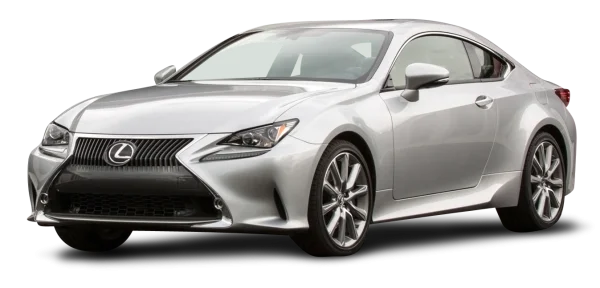 Silver Lexus RC F Car PNG Transparent Background