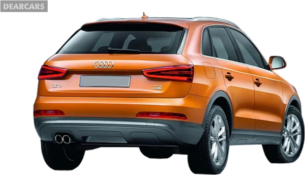 Orange Audi Q3 SUV Transparent Background PNG