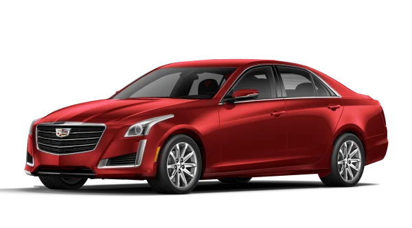 Red Cadillac Sedan Car PNG Transparent Background