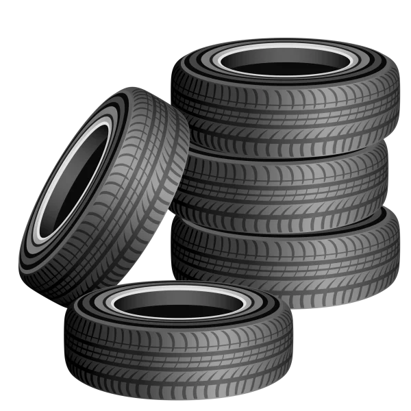 Stack of Car Tires PNG Transparent Background
