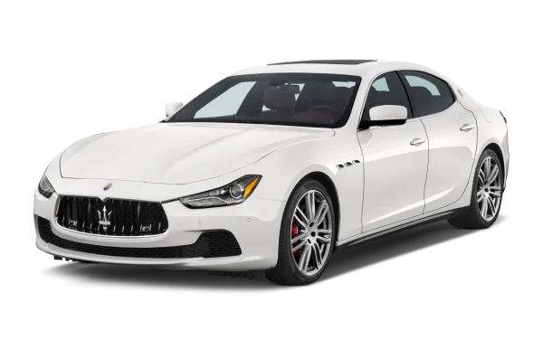 White Maserati Ghibli Car PNG Transparent Background