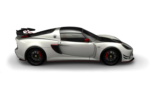 White Lotus 380 Sport Car PNG Transparent Background