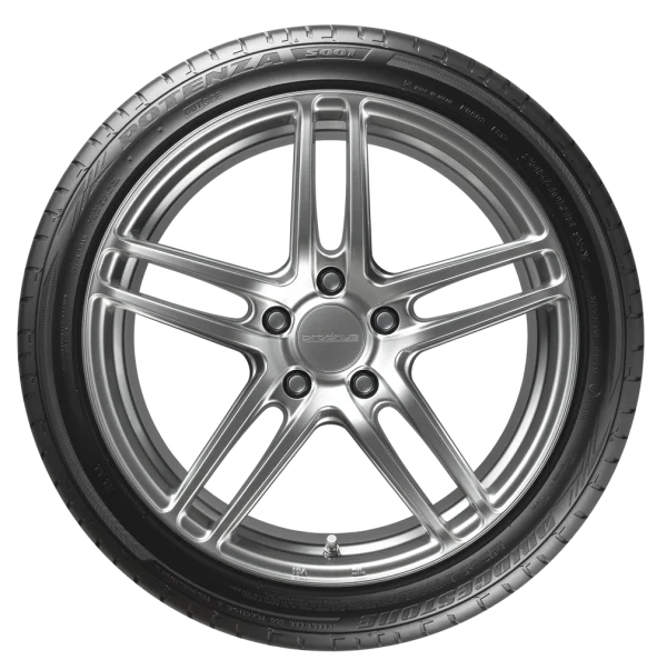 Silver Car Wheel with Tire PNG Transparent Background
