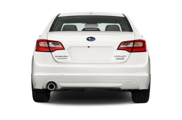 White Subaru Legacy Car Rear View PNG