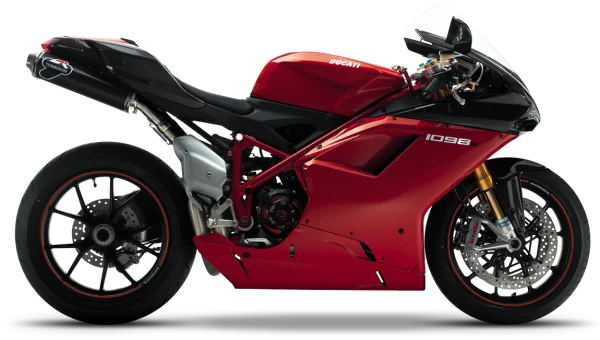 Red Ducati 1098S Sport Bike PNG Transparent
