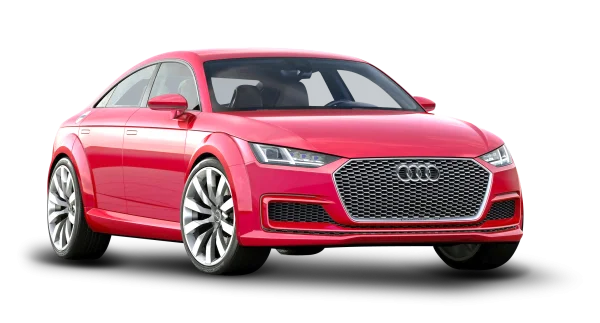 Red Audi Sports Car PNG Transparent Background