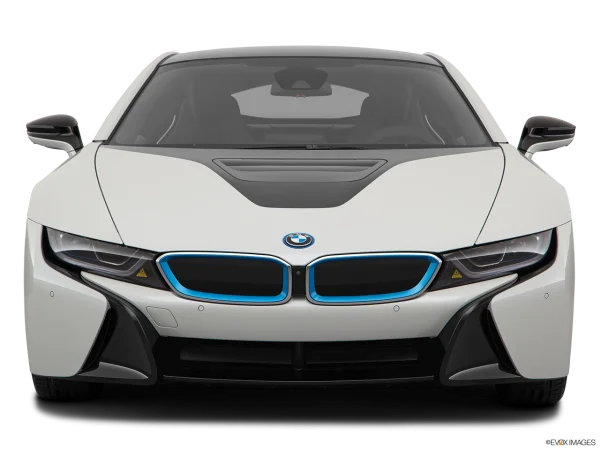 White BMW i8 Front View PNG Transparent