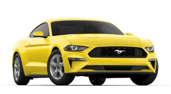 Yellow Ford Mustang Car PNG Transparent Background