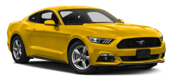 Yellow Ford Mustang Sports Car PNG
