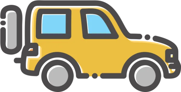 Yellow SUV Car Icon PNG Transparent