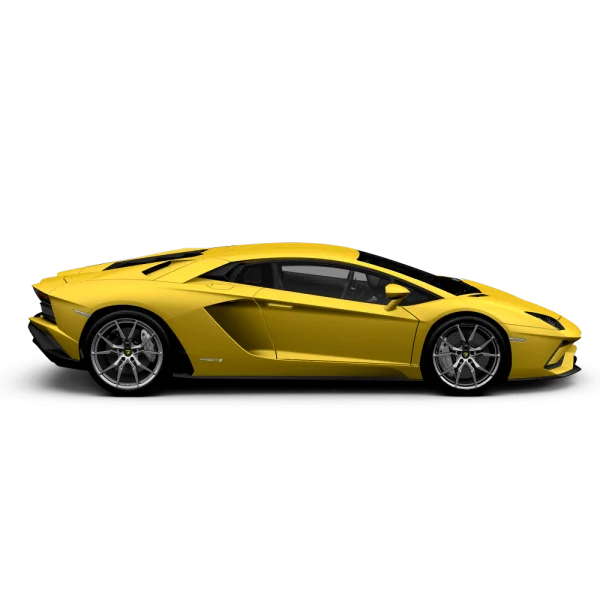 Yellow Lamborghini Aventador Transparent Background