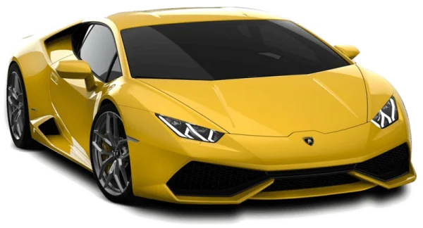 Yellow Lamborghini Huracan Sports Car PNG