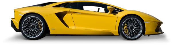 Yellow Lamborghini Sports Car PNG Transparent Background