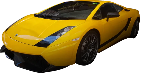Yellow Lamborghini Sports Car PNG Transparent Background