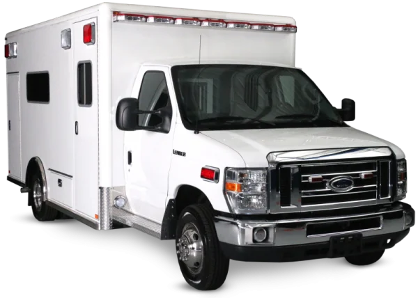 White Ambulance PNG Transparent Background