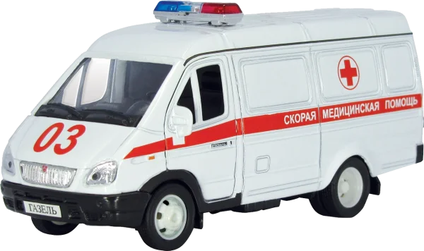 Russian Ambulance Toy Car PNG Transparent Background