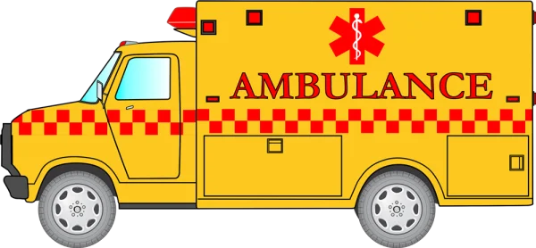 Yellow Ambulance PNG Transparent Background