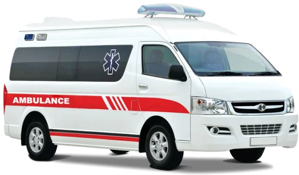 White Ambulance PNG Transparent Background