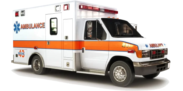 White Ambulance Vehicle PNG Transparent