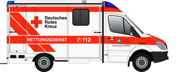 German Red Cross Ambulance PNG Transparent Background