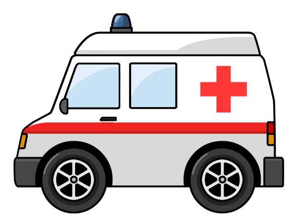 Cartoon Ambulance PNG Transparent