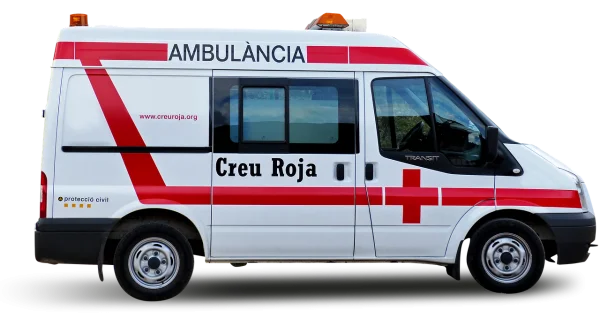 Creu Roja Ambulance PNG Transparent Background