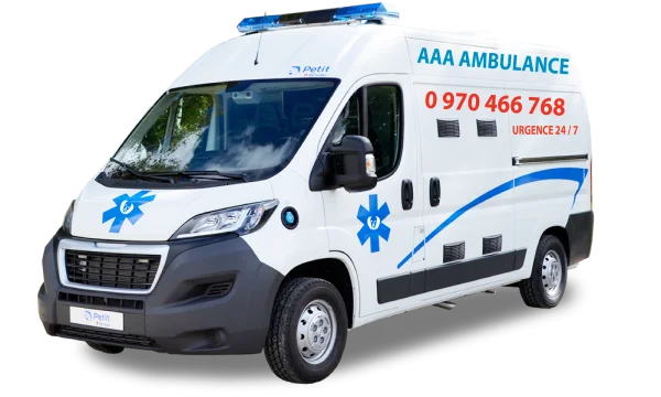 White French Ambulance Van PNG