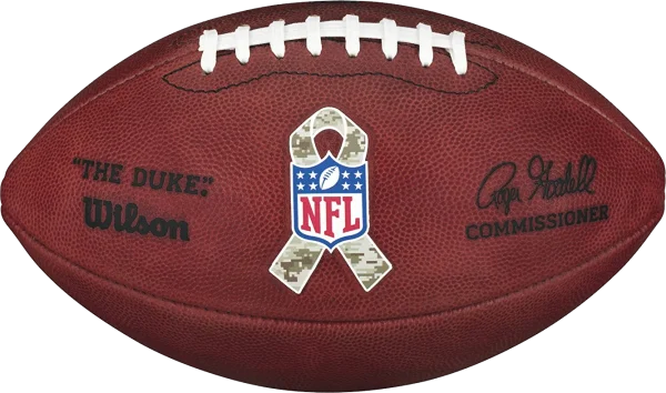 NFL "The Duke" Football with Camouflage Ribbon PNG Transparent Background
