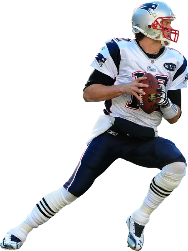 Tom Brady Throwing Football PNG Transparent Background