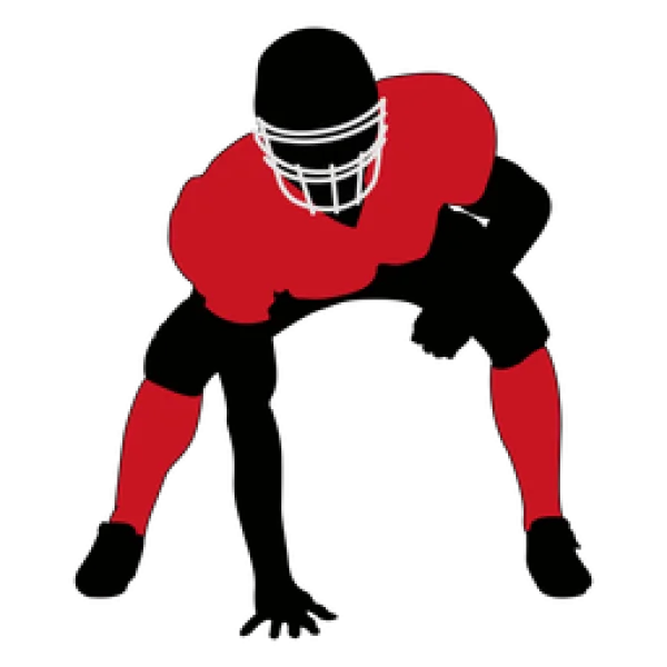 Red American Football Jersey and Helmet PNG