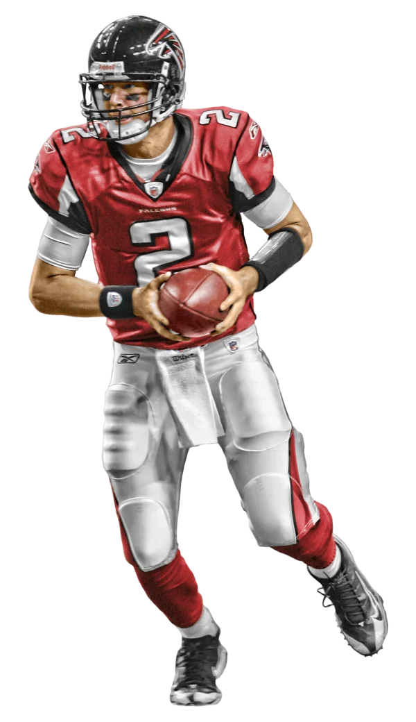 Atlanta Falcons Football Player with Ball PNG