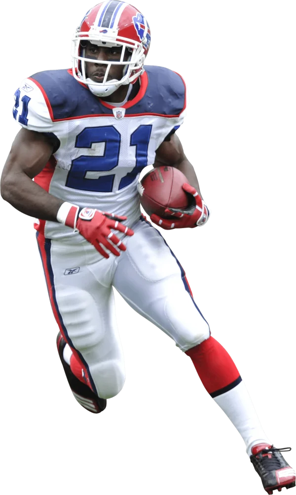 American Football Player Running with Ball PNG