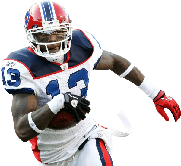 Buffalo Bills Football Player Running with Ball