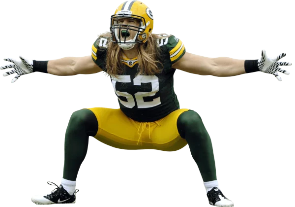 NFL Football Player Clay Matthews Action Pose PNG Transparent