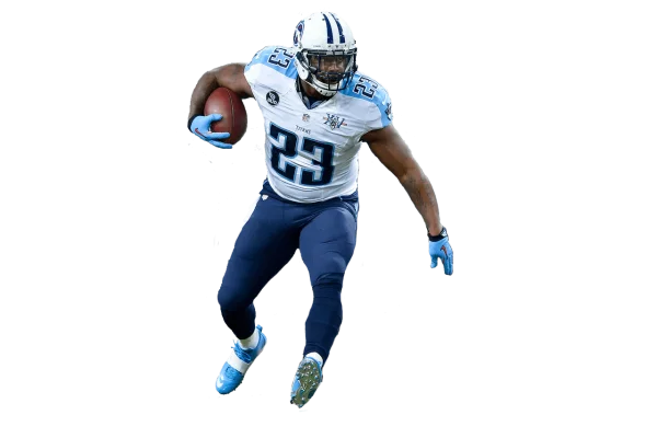Tennessee Titans Player #23 Running with Football PNG